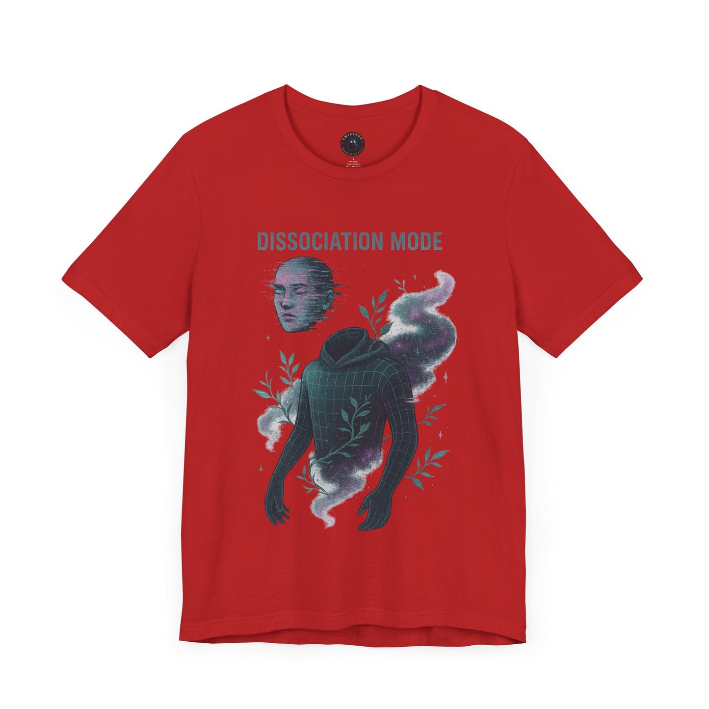 Dissociation Mode Tee – Surreal Floating Face & Wireframe Design | Twistbug