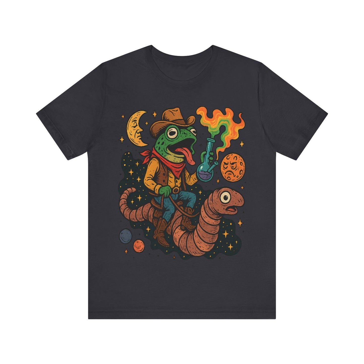 Cosmic Adventure Frog Tee - Fun Unisex Short Sleeve Shirt