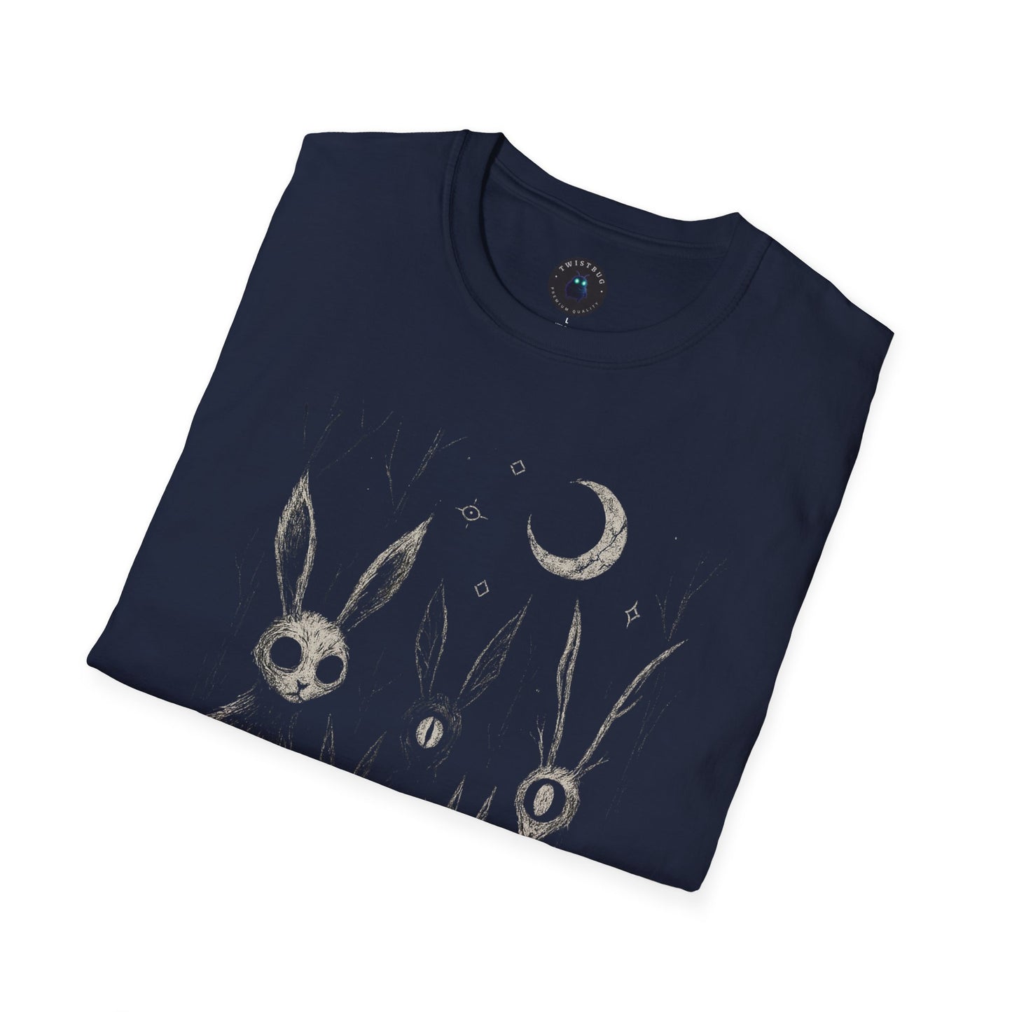 Moonlit Bunnies Graphic Tee | Creepy Weirdcore Night