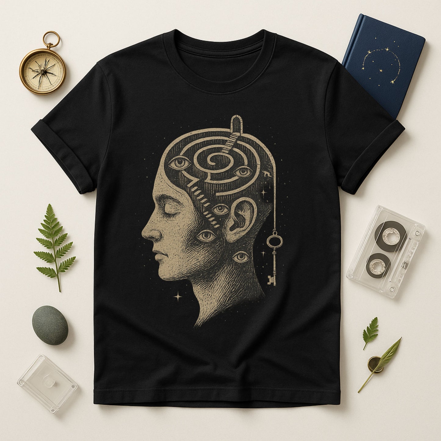 Inner Labyrinth T-shirt – Surreal Head Maze