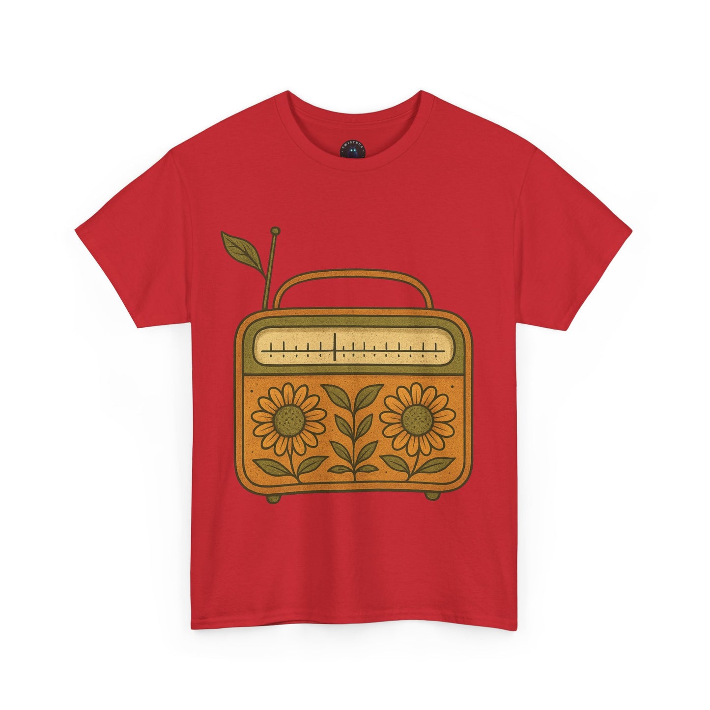 Analog Bloom T-Shirt – Vintage Floral Radio Graphic Tee | Twistbug