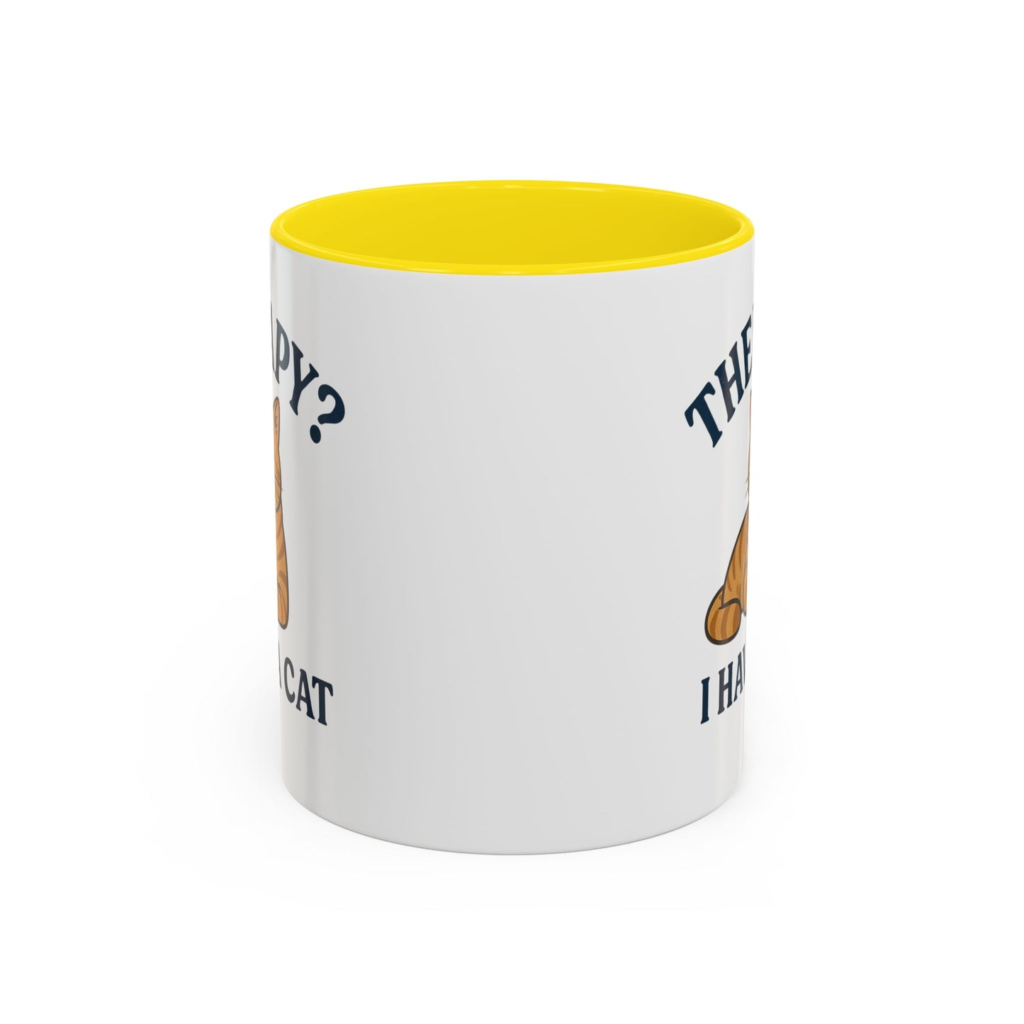 Therapy Cat Mug - Fun Accent Coffee Cup for Cat Lovers