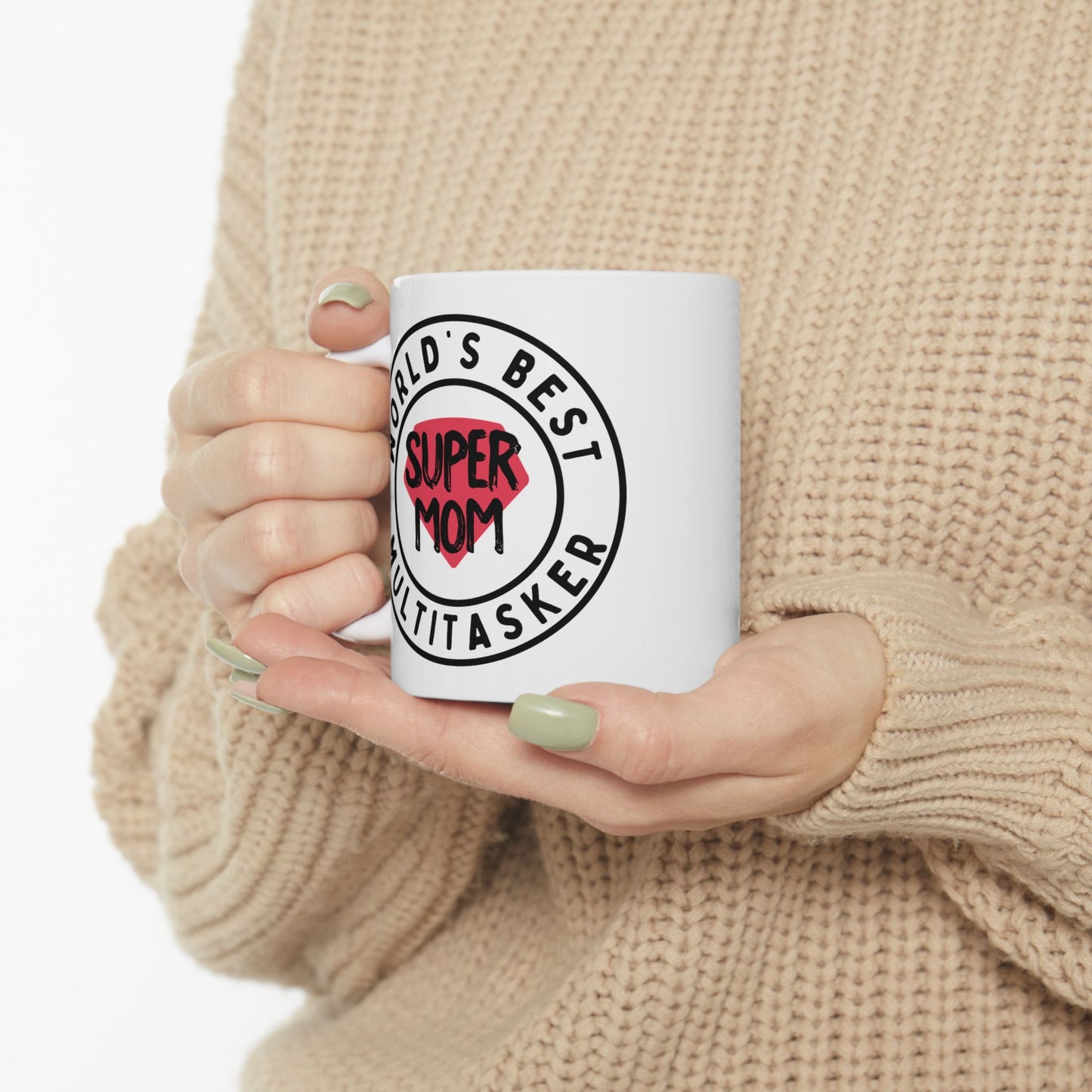 World's Best Multitasker Ceramic Mug - 11oz & 15oz Coffee Cup
