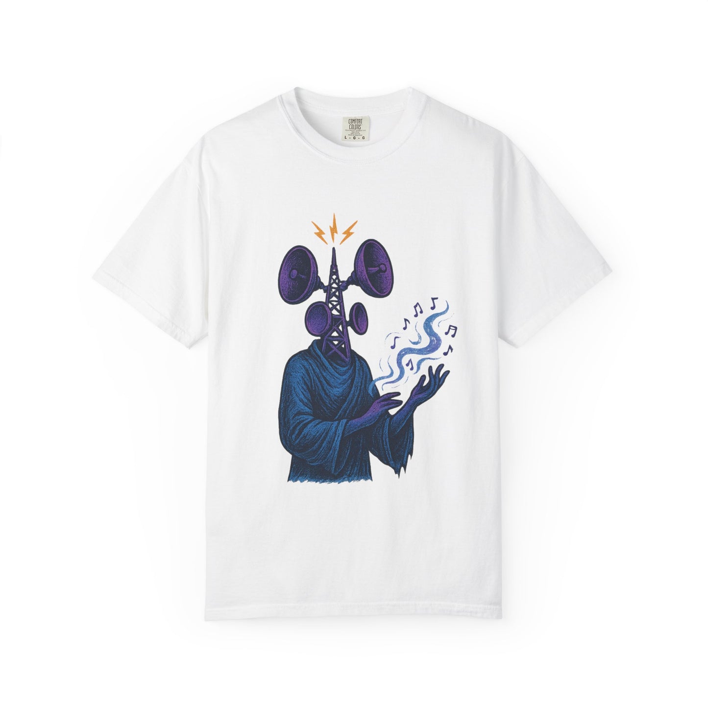 Signal Prophet T-Shirt – Surreal Broadcast Monk Graphic Tee | Twistbug