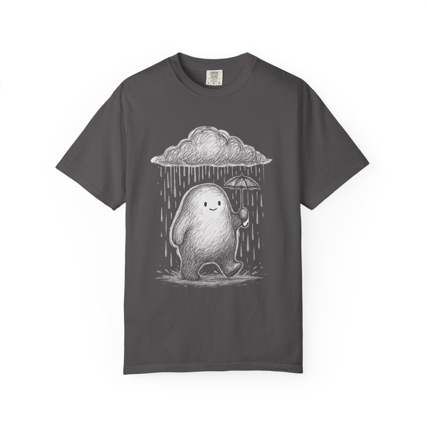 Drizzle Friend T-Shirt – Cute Sad Blob Sketch Graphic Tee | Twistbug