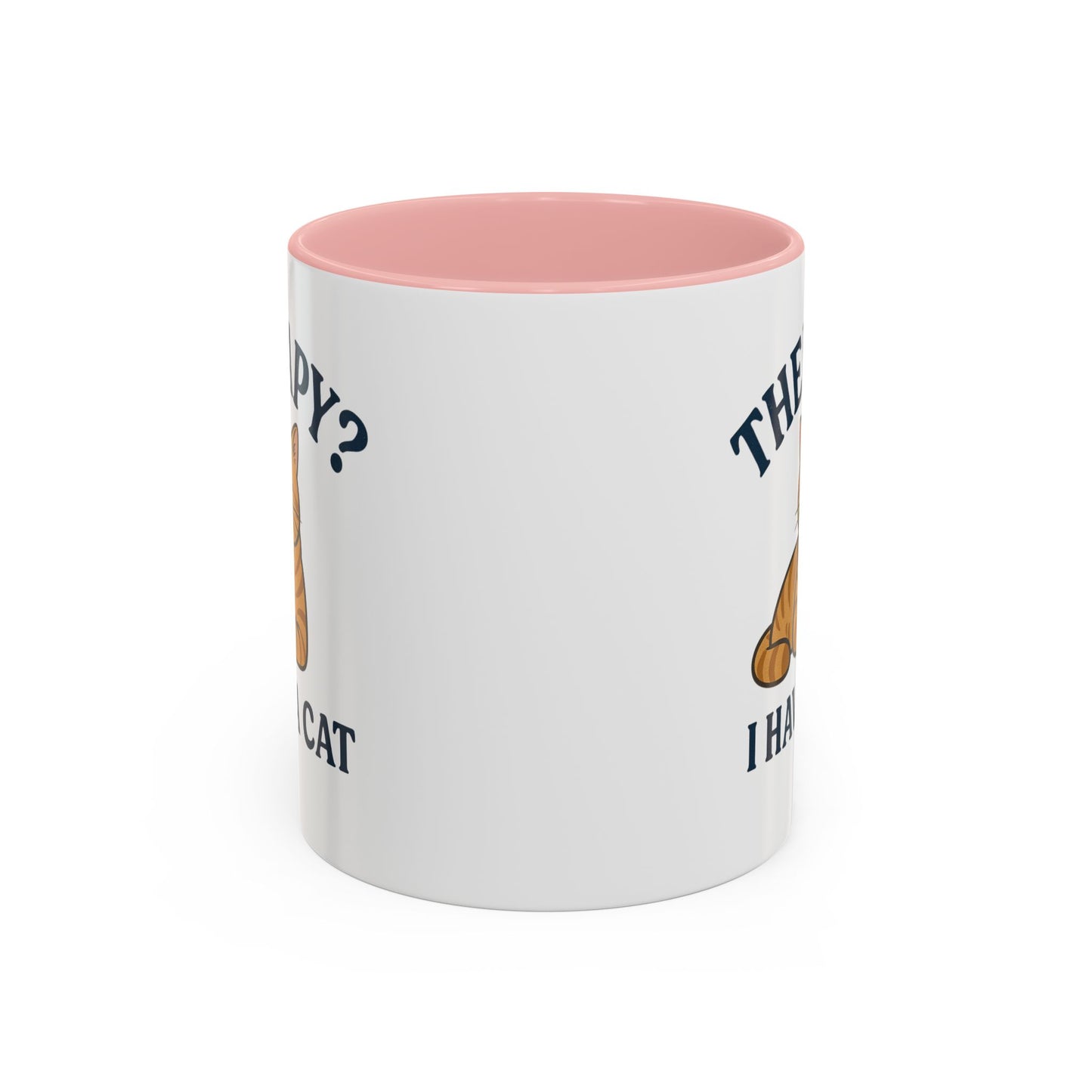 Therapy Cat Mug - Fun Accent Coffee Cup for Cat Lovers