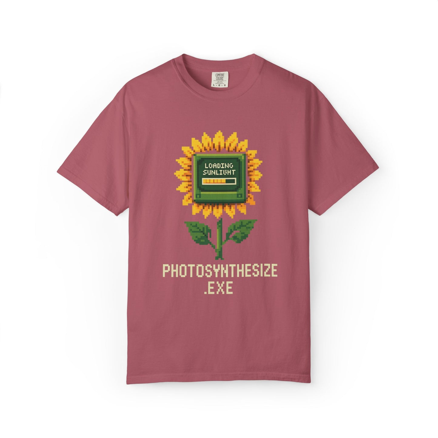 Photosynthesize.exe T-Shirt – Pixel Sunflower Nature Tech Tee | Twistbug