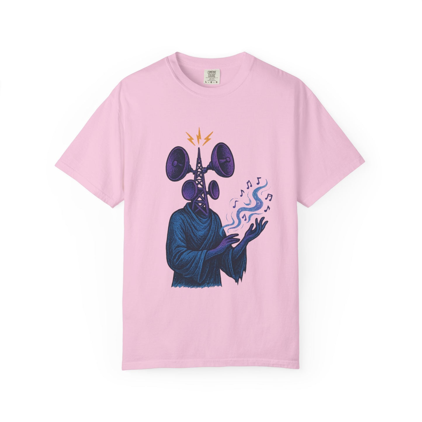 Signal Prophet T-Shirt – Surreal Broadcast Monk Graphic Tee | Twistbug