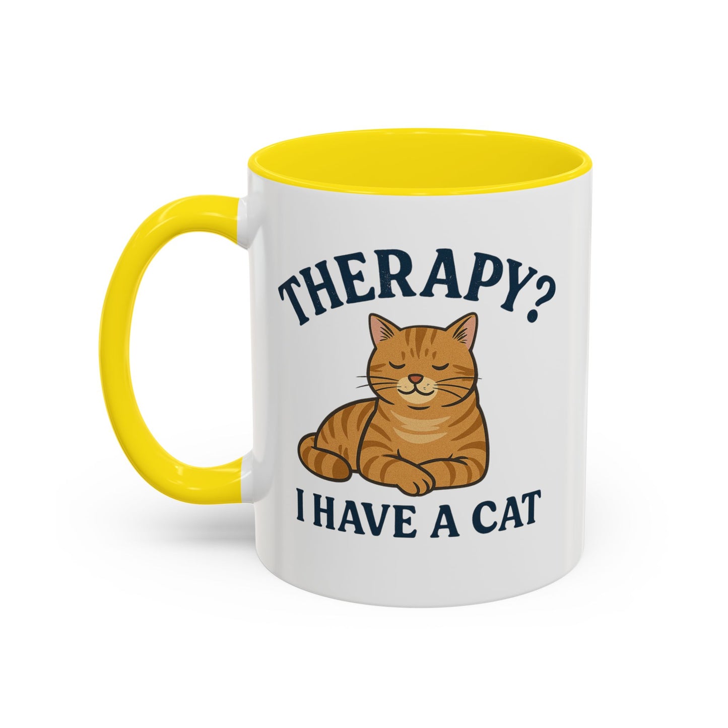 Therapy Cat Mug - Fun Accent Coffee Cup for Cat Lovers