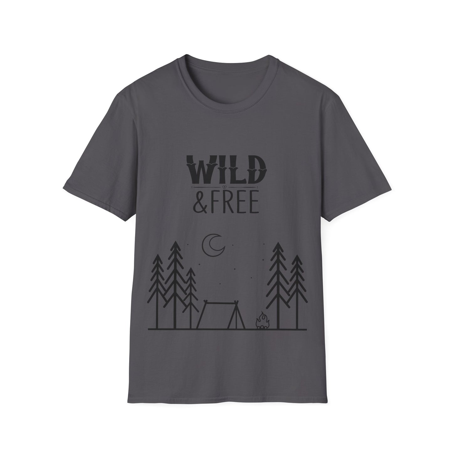 Unisex Wild and Free T-shirt, Adventure Apparel, Camping Shirt, Nature Lover Gift, Outdoorsy Vibes, Summer Wardrobe Essential