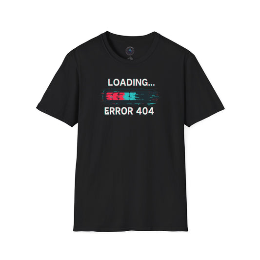 Loading… Error 404 T-Shirt – Glitch Progress Bar Meme Tee