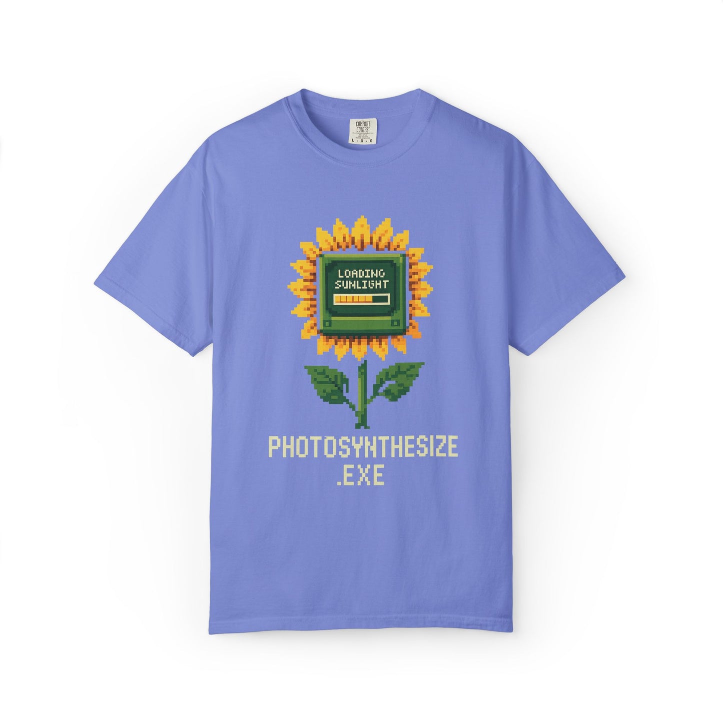 Photosynthesize.exe T-Shirt – Pixel Sunflower Nature Tech Tee | Twistbug