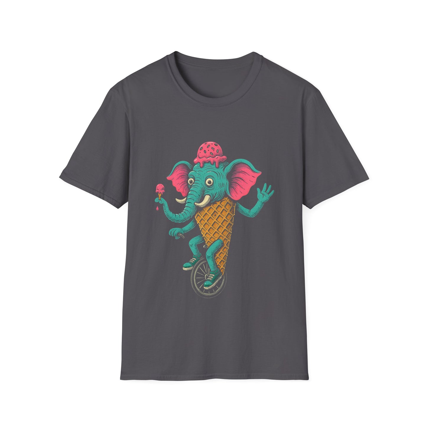 Playful Elephant Ice Cream Unisex T-Shirt - Fun Graphic Tee for Casual Wear