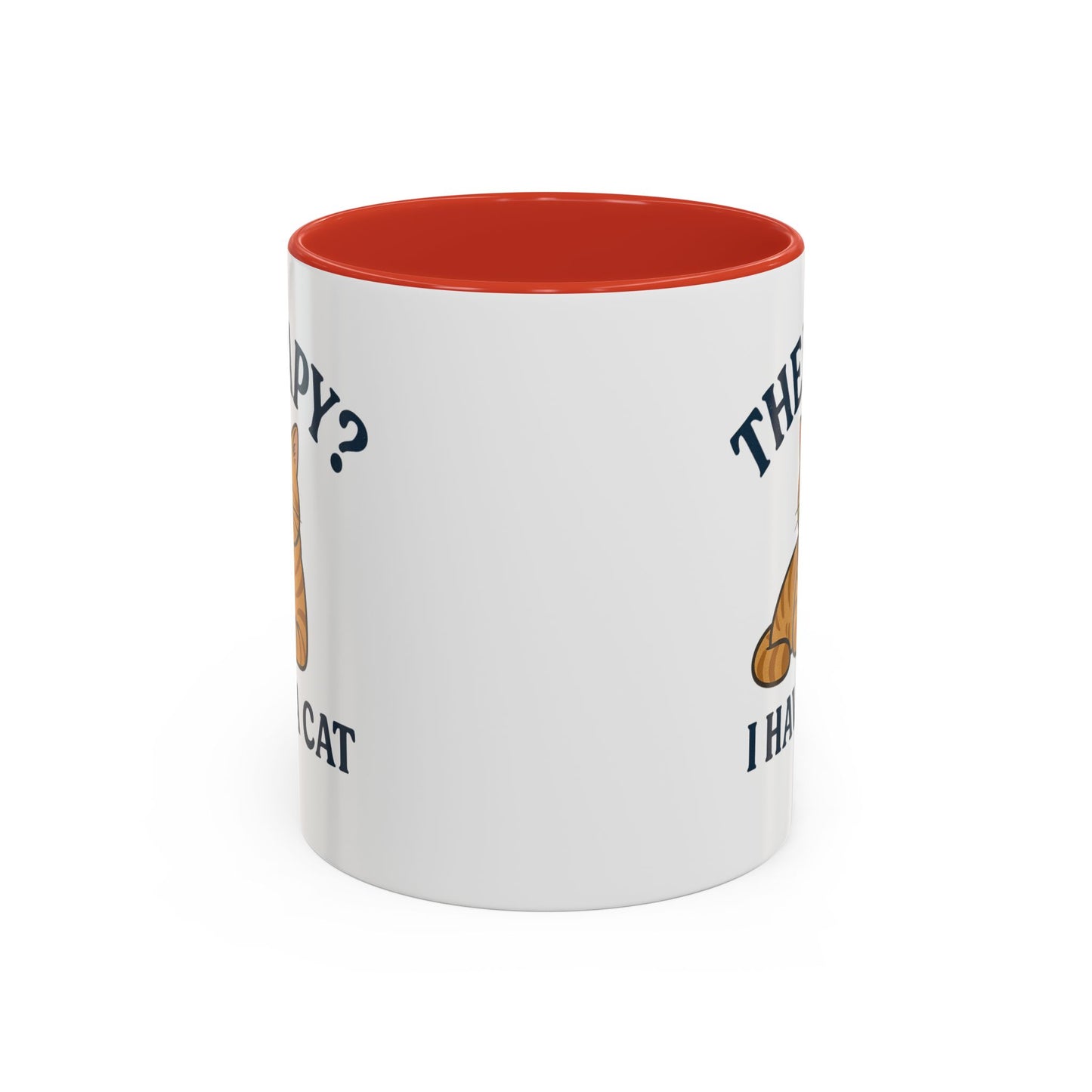 Therapy Cat Mug - Fun Accent Coffee Cup for Cat Lovers
