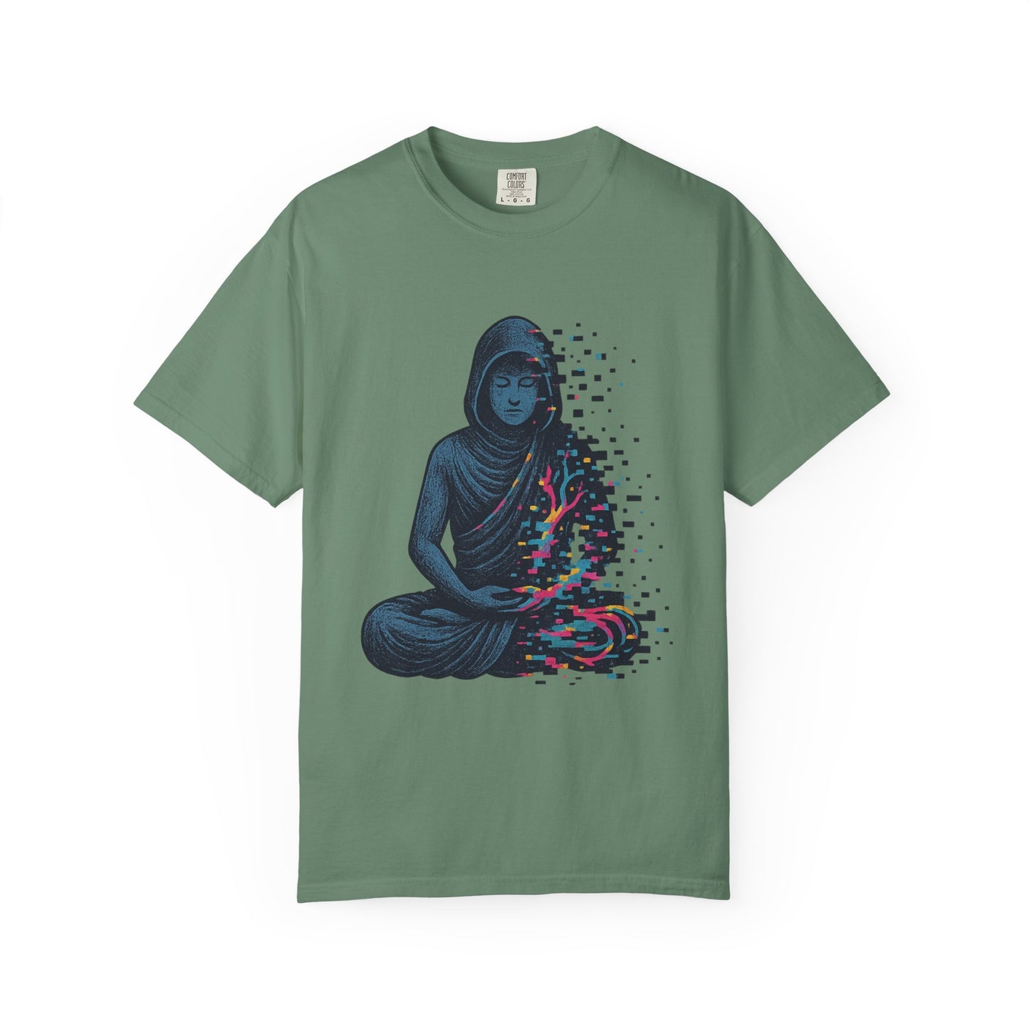 Meditation.exe T-Shirt – Glitching Monk Spiritual Graphic Tee | Twistbug