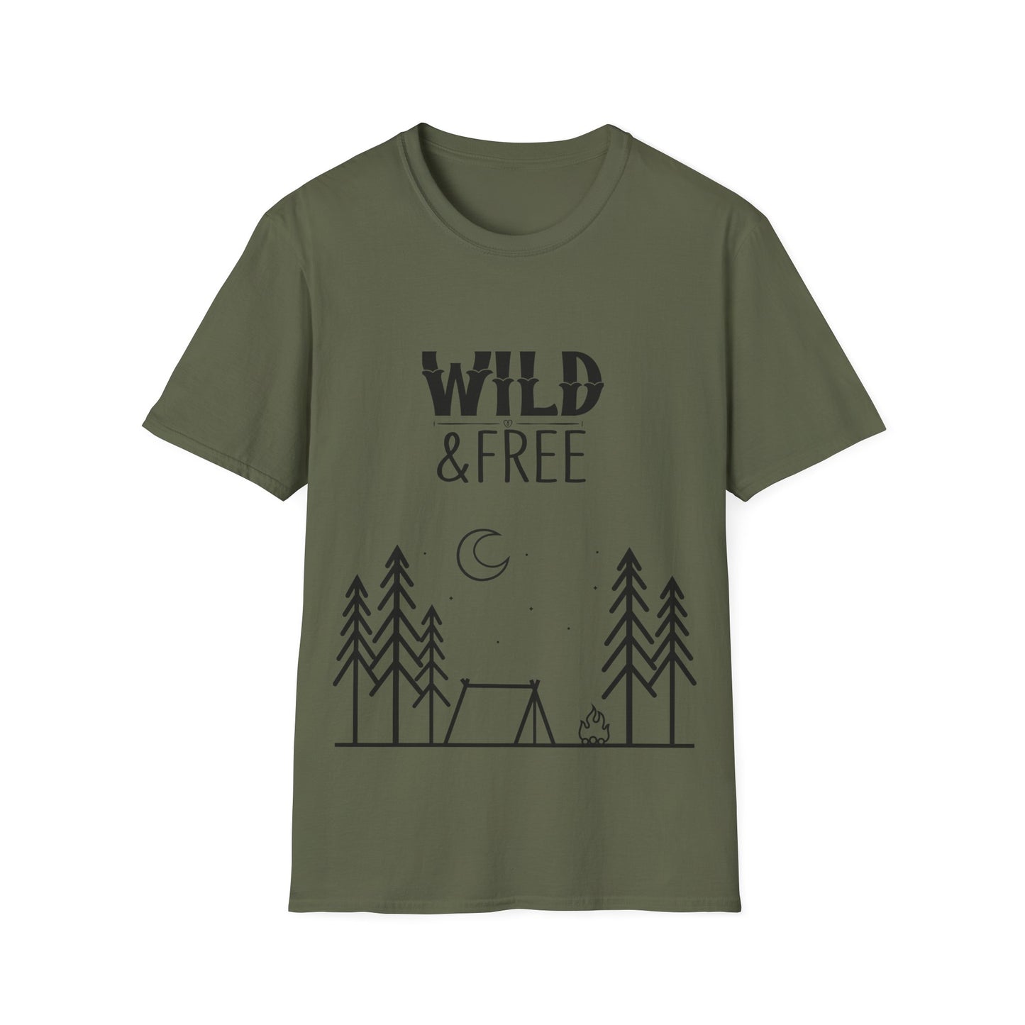Unisex Wild and Free T-shirt, Adventure Apparel, Camping Shirt, Nature Lover Gift, Outdoorsy Vibes, Summer Wardrobe Essential