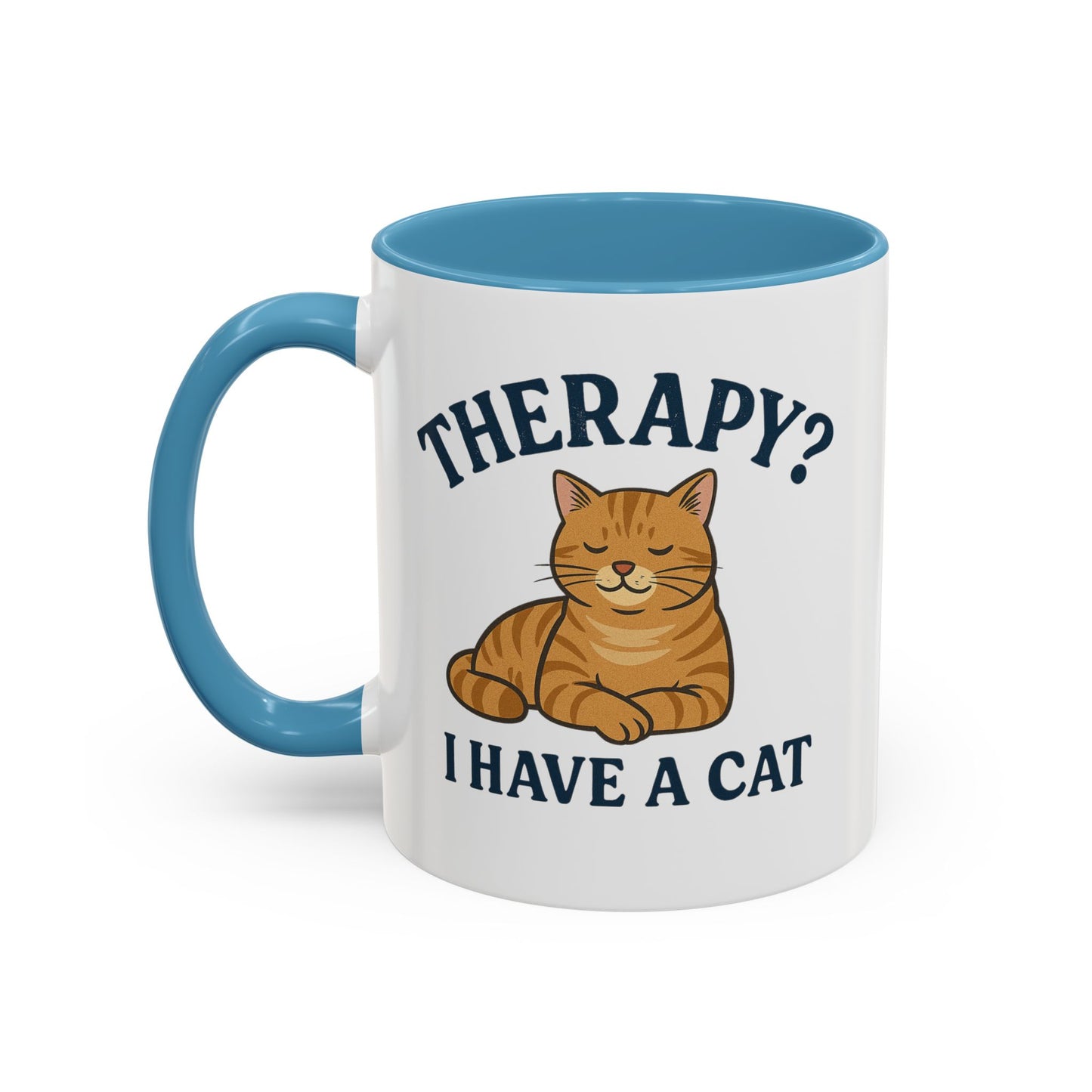 Therapy Cat Mug - Fun Accent Coffee Cup for Cat Lovers