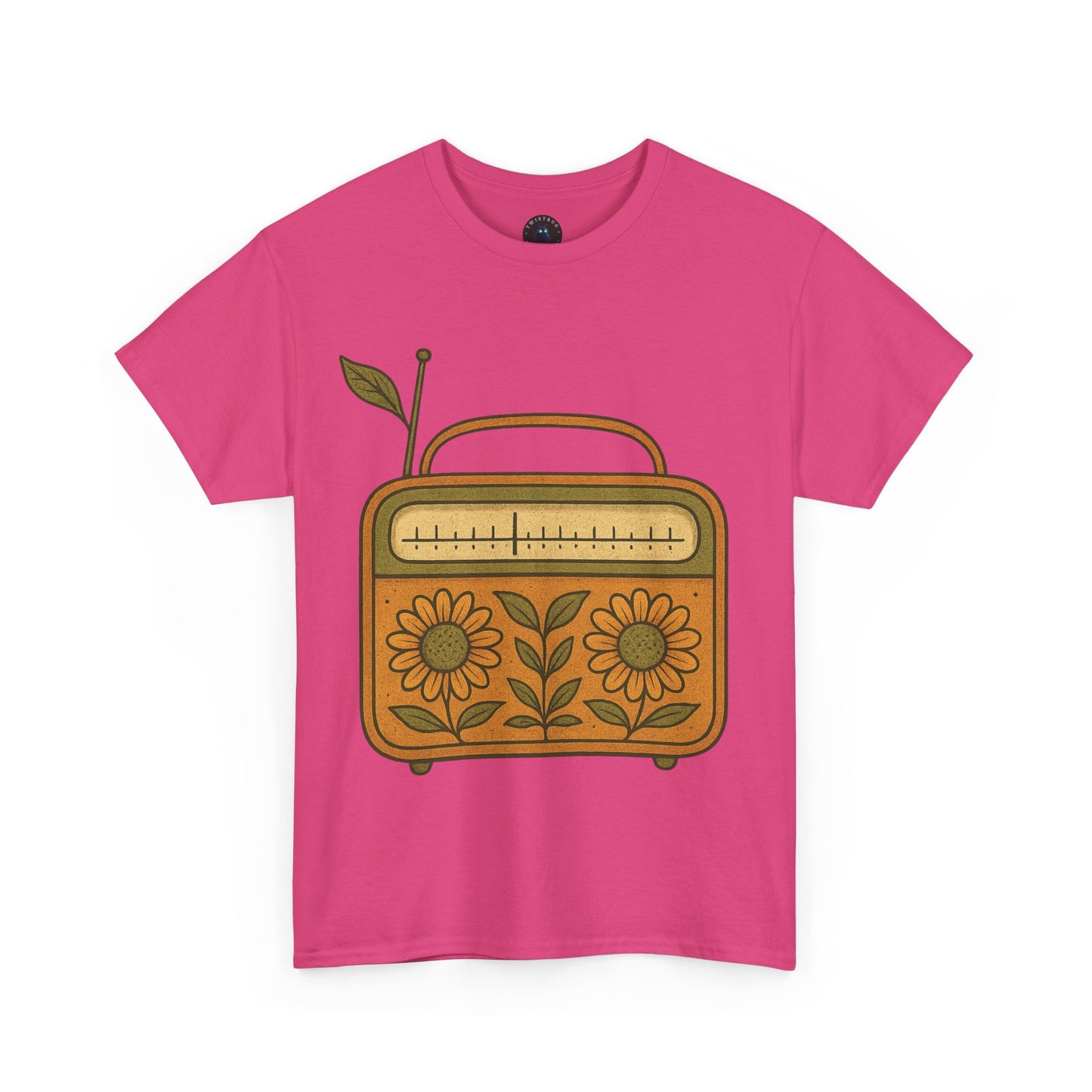 Analog Bloom T-Shirt – Vintage Floral Radio Graphic Tee | Twistbug