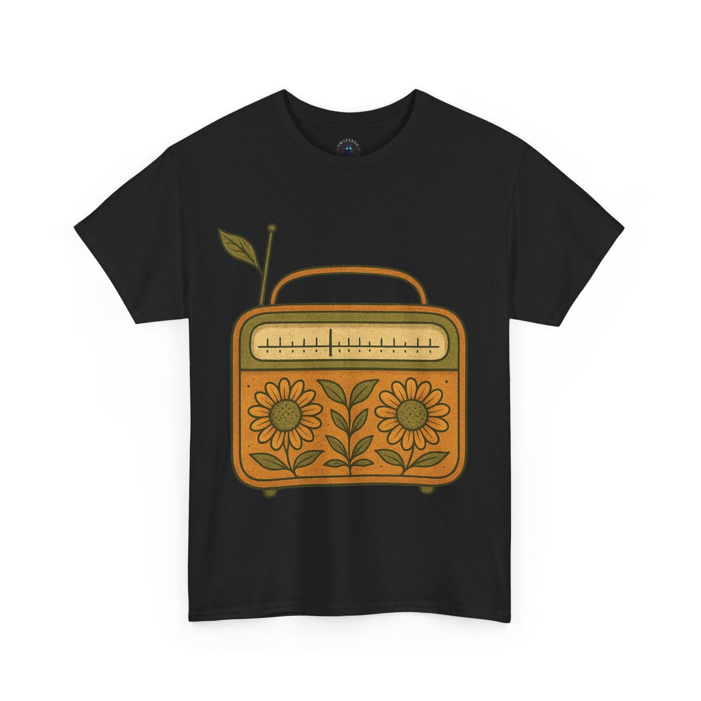 Analog Bloom T-Shirt – Vintage Floral Radio Graphic Tee | Twistbug