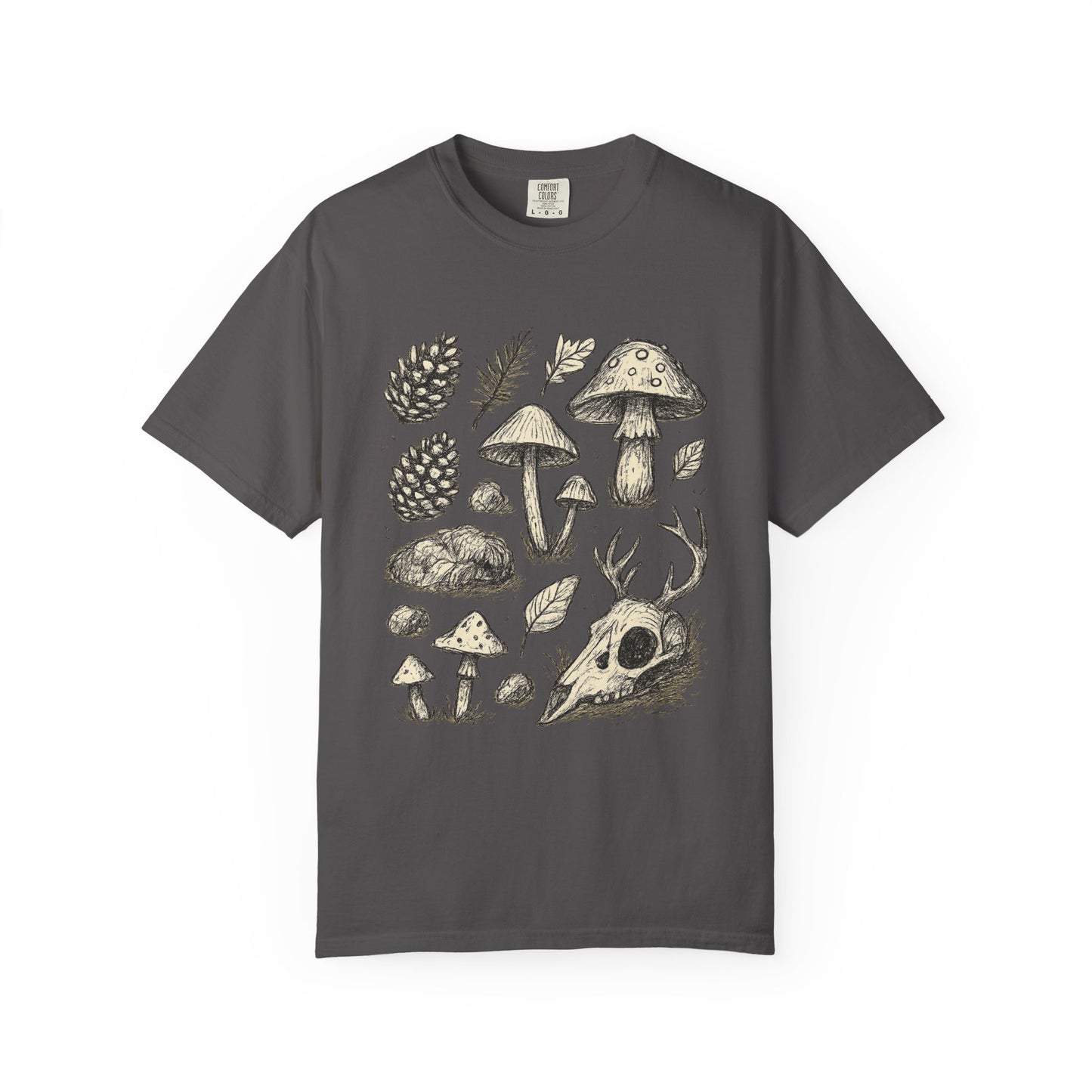 Forest Relic T-Shirt – Forager Skull & Mushroom Graphic Tee | Twistbug