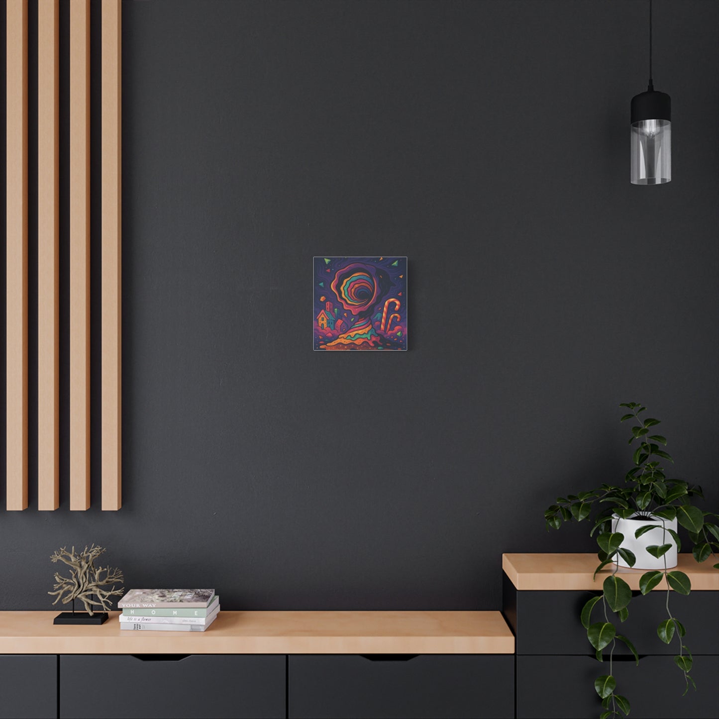 Colorful Abstract Canvas Art – Whimsical Swirl Design for Home Decor