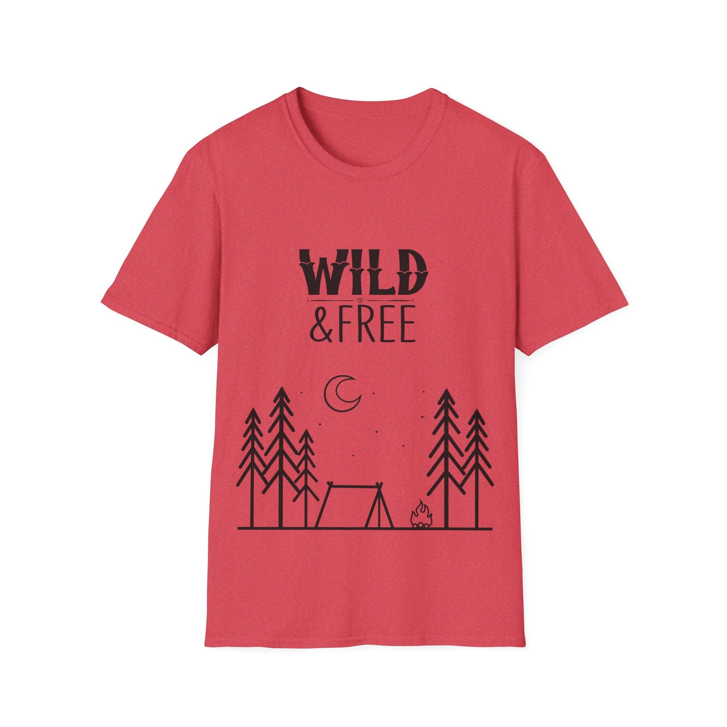 Unisex Wild and Free T-shirt, Adventure Apparel, Camping Shirt, Nature Lover Gift, Outdoorsy Vibes, Summer Wardrobe Essential