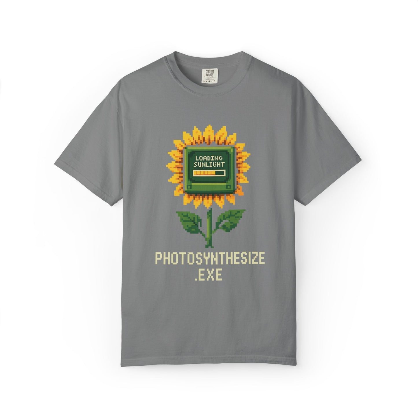 Photosynthesize.exe T-Shirt – Pixel Sunflower Nature Tech Tee | Twistbug