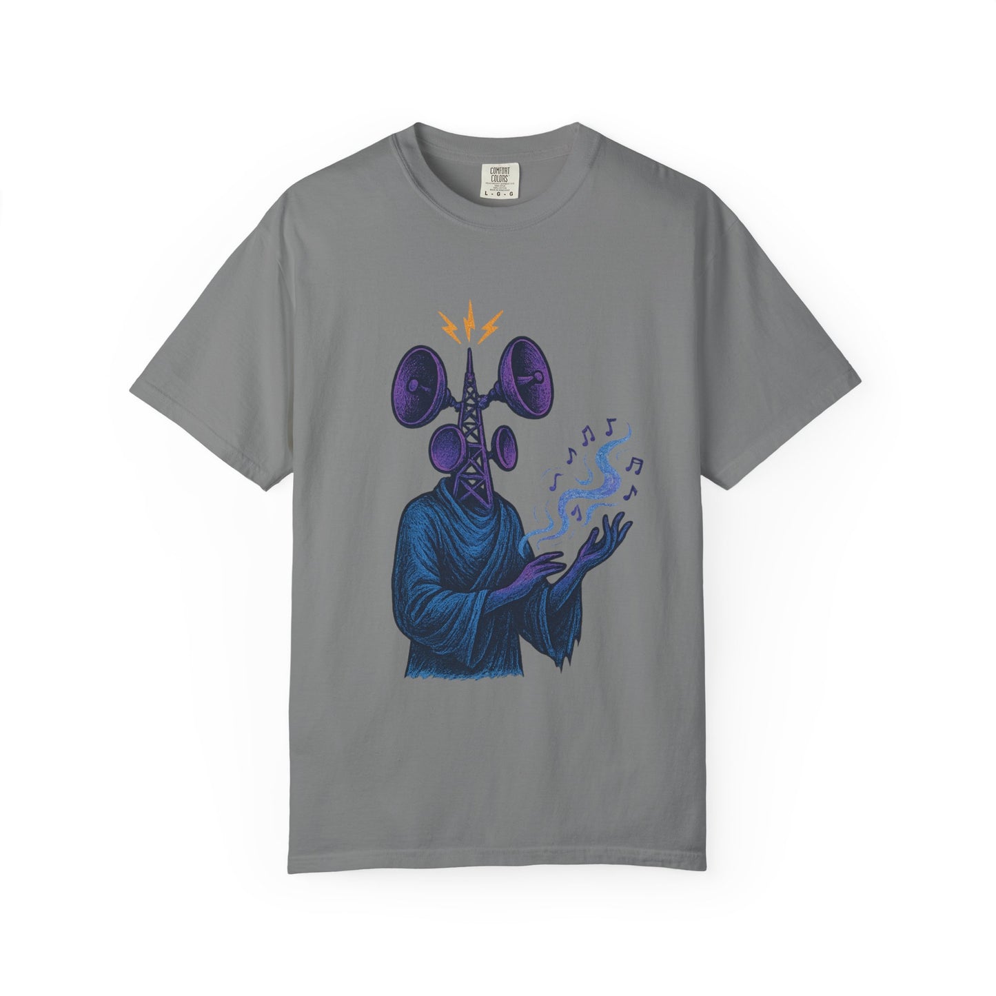 Signal Prophet T-Shirt – Surreal Broadcast Monk Graphic Tee | Twistbug