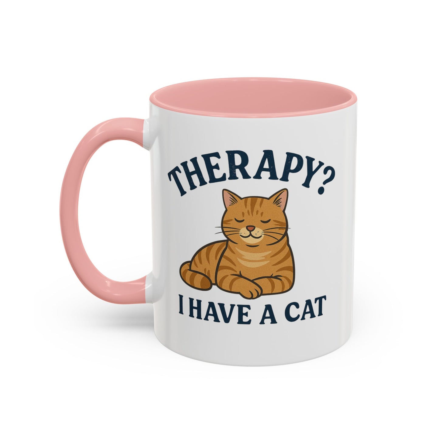 Therapy Cat Mug - Fun Accent Coffee Cup for Cat Lovers
