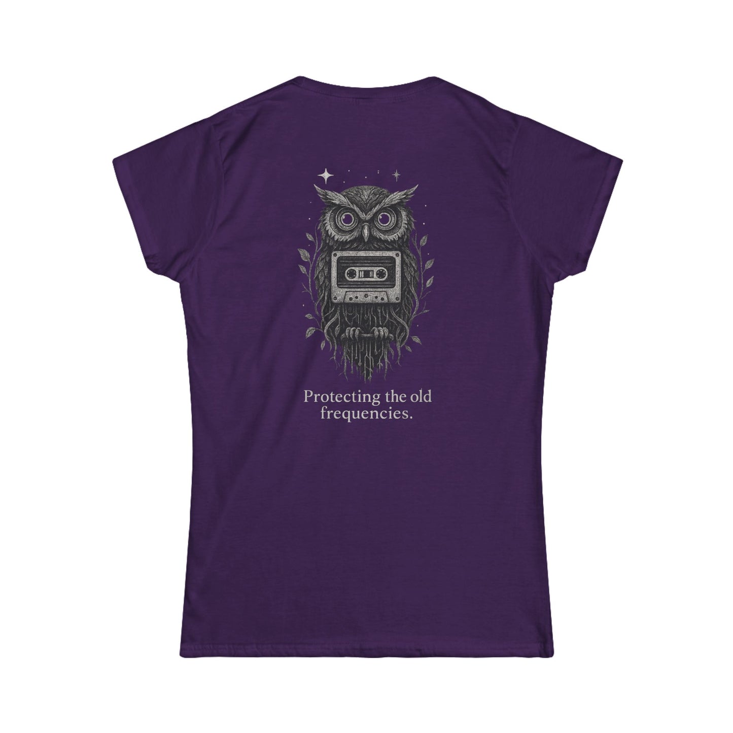 Guardian Frequencies Women’s T-Shirt – Retro Cassette Owl Design | Twistbug