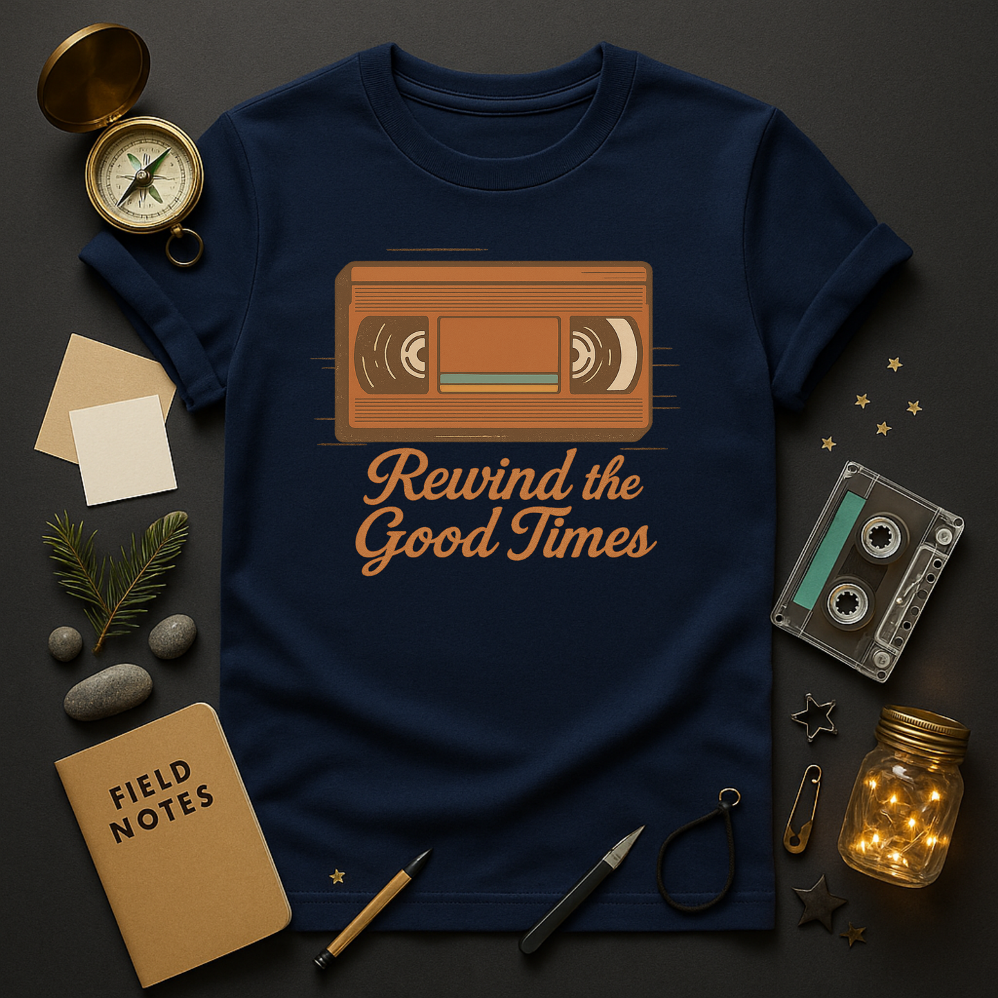 Rewind the Good Times VHS T-Shirt | Retro VHS Tee