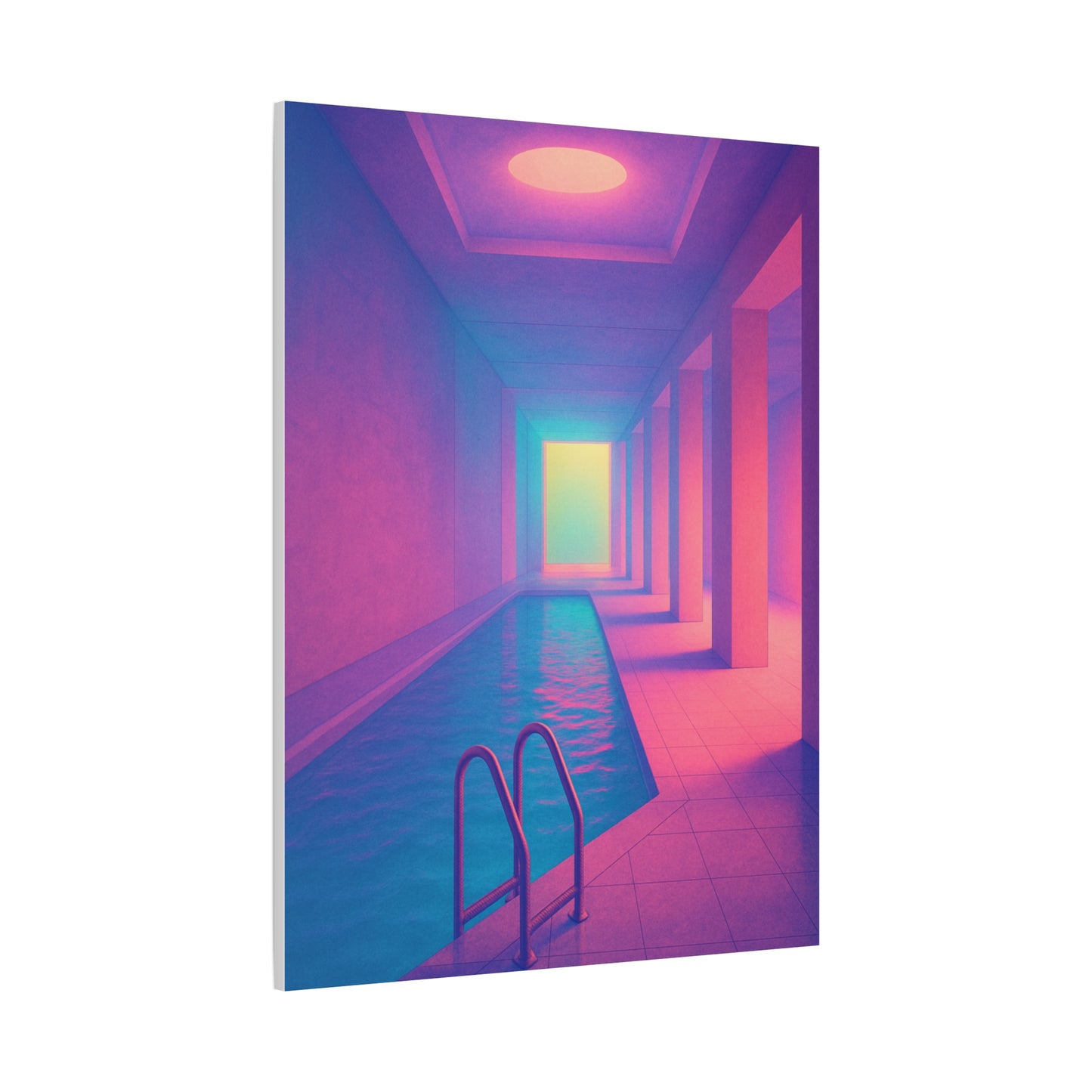 Vibrant Poolside Canvas Art Print