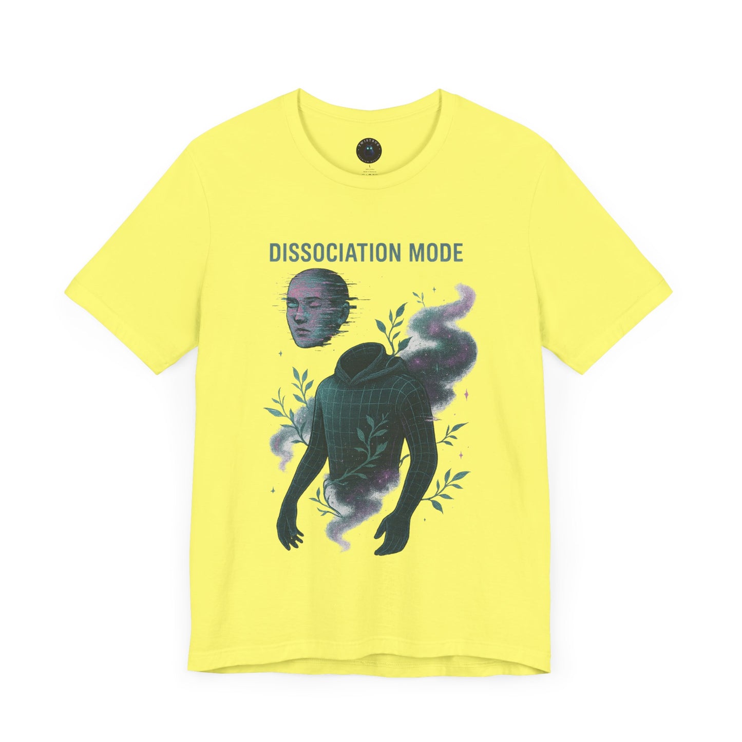 Dissociation Mode Tee – Surreal Floating Face & Wireframe Design | Twistbug