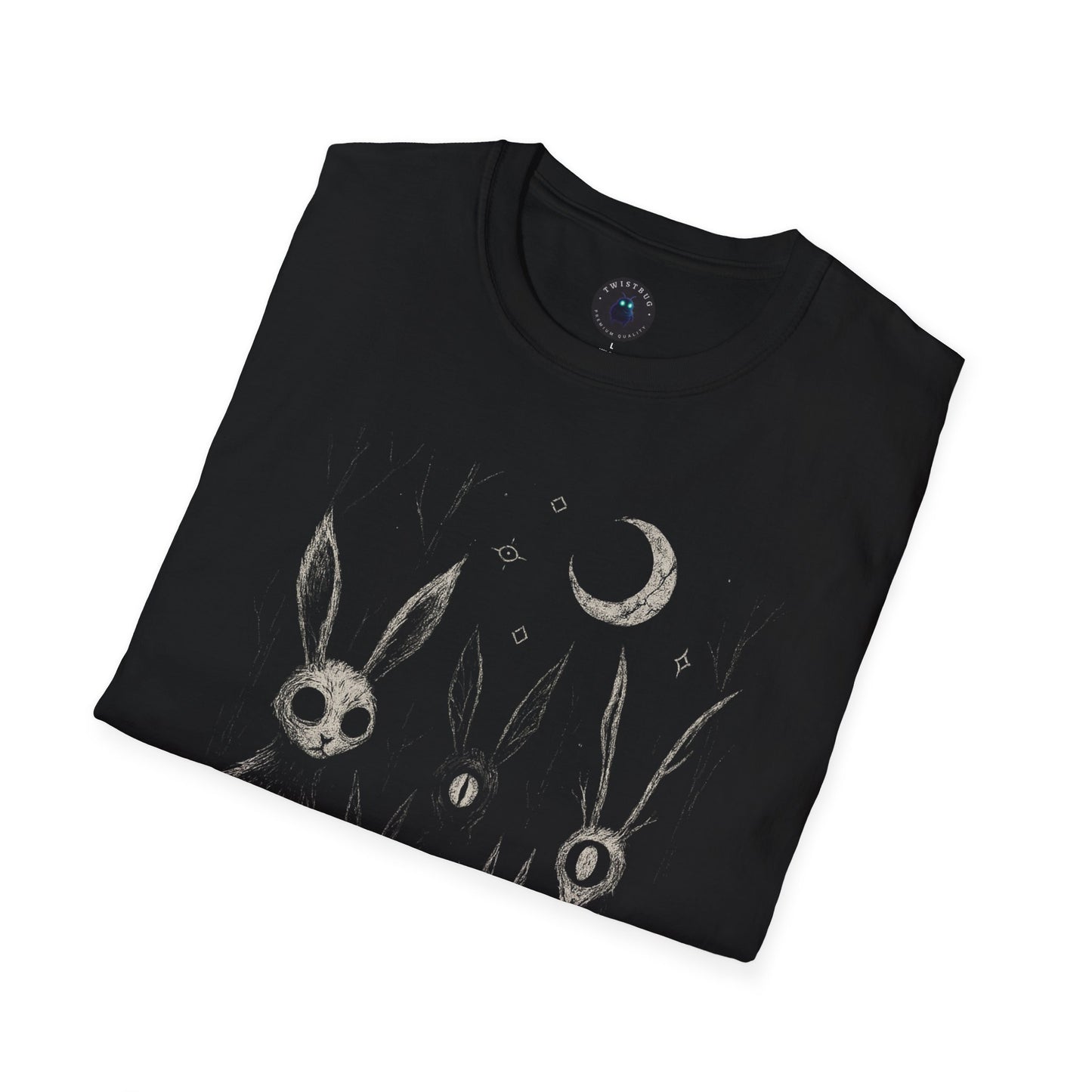 Moonlit Bunnies Graphic Tee | Creepy Weirdcore Night