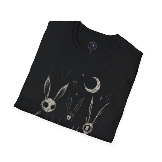 Moonlit Bunnies Graphic Tee | Creepy Weirdcore Night