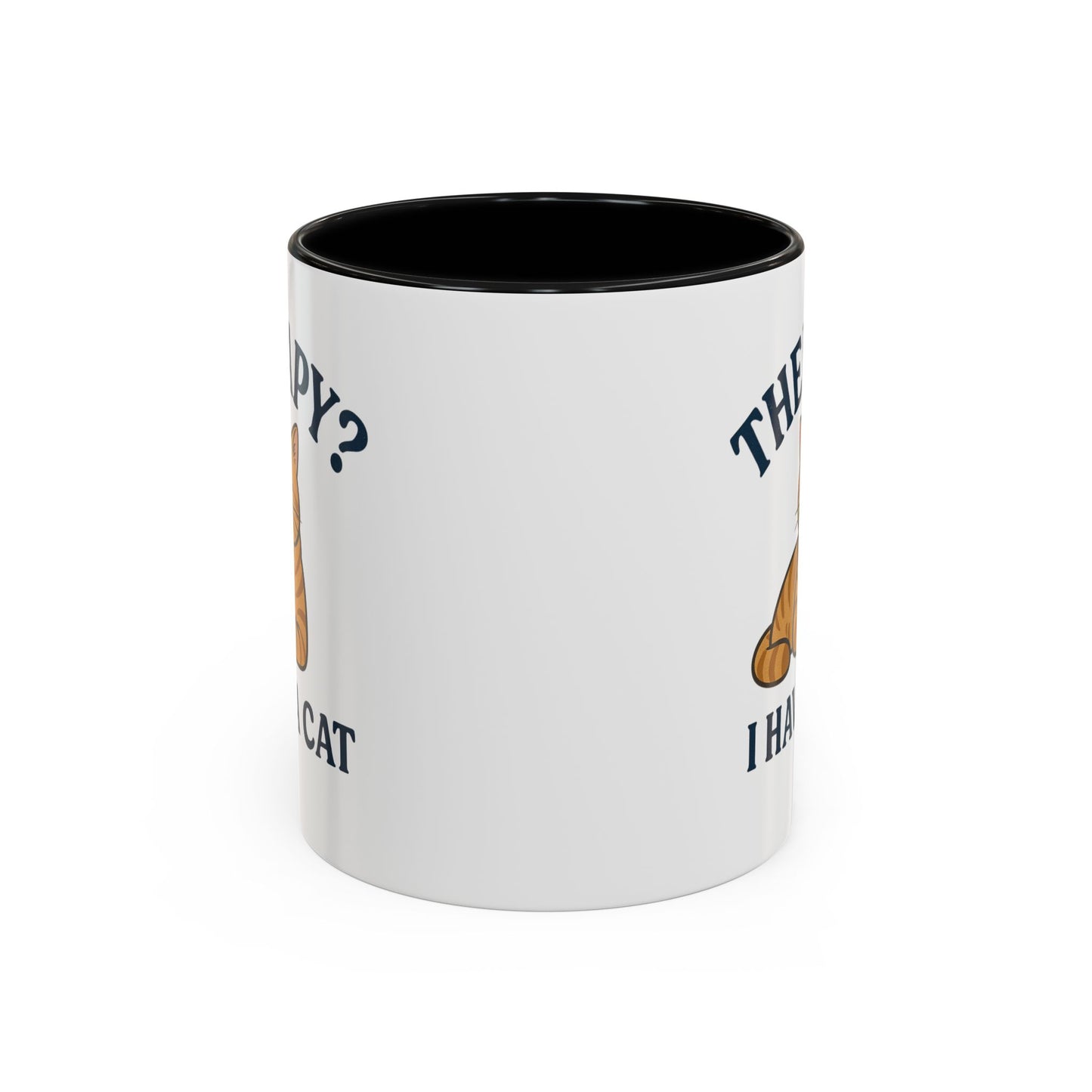 Therapy Cat Mug - Fun Accent Coffee Cup for Cat Lovers