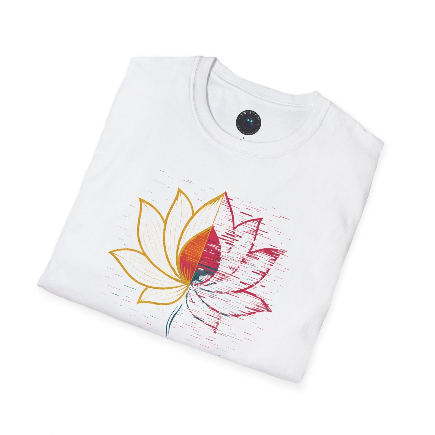Beauty in Error T-Shirt – Glitch Lotus Mindfulness Tee