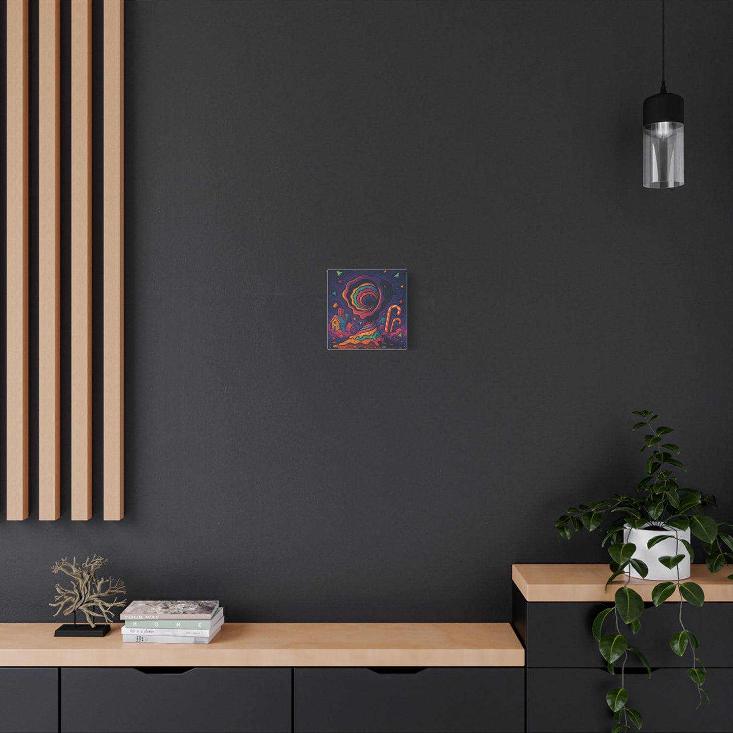 Colorful Abstract Canvas Art – Whimsical Swirl Design for Home Decor