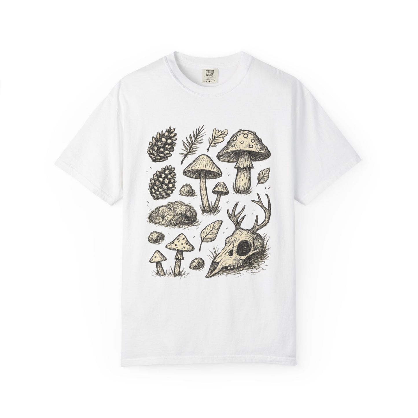 Forest Relic T-Shirt – Forager Skull & Mushroom Graphic Tee | Twistbug