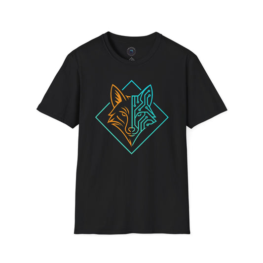Cyber Fox Circuit T-Shirt – Futuristic Techwear Fox Graphic Tee
