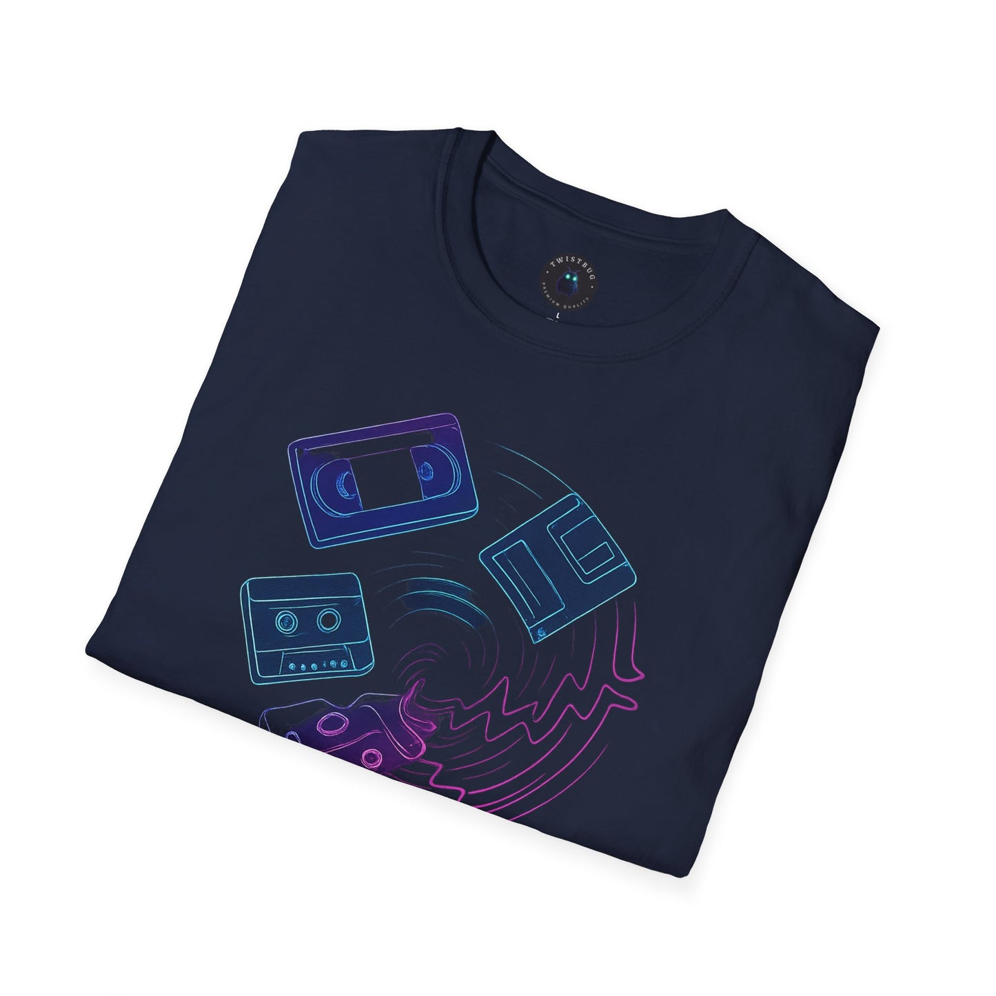 Tape to Tomorrow T-Shirt – Retro Tape Synthwave Tee