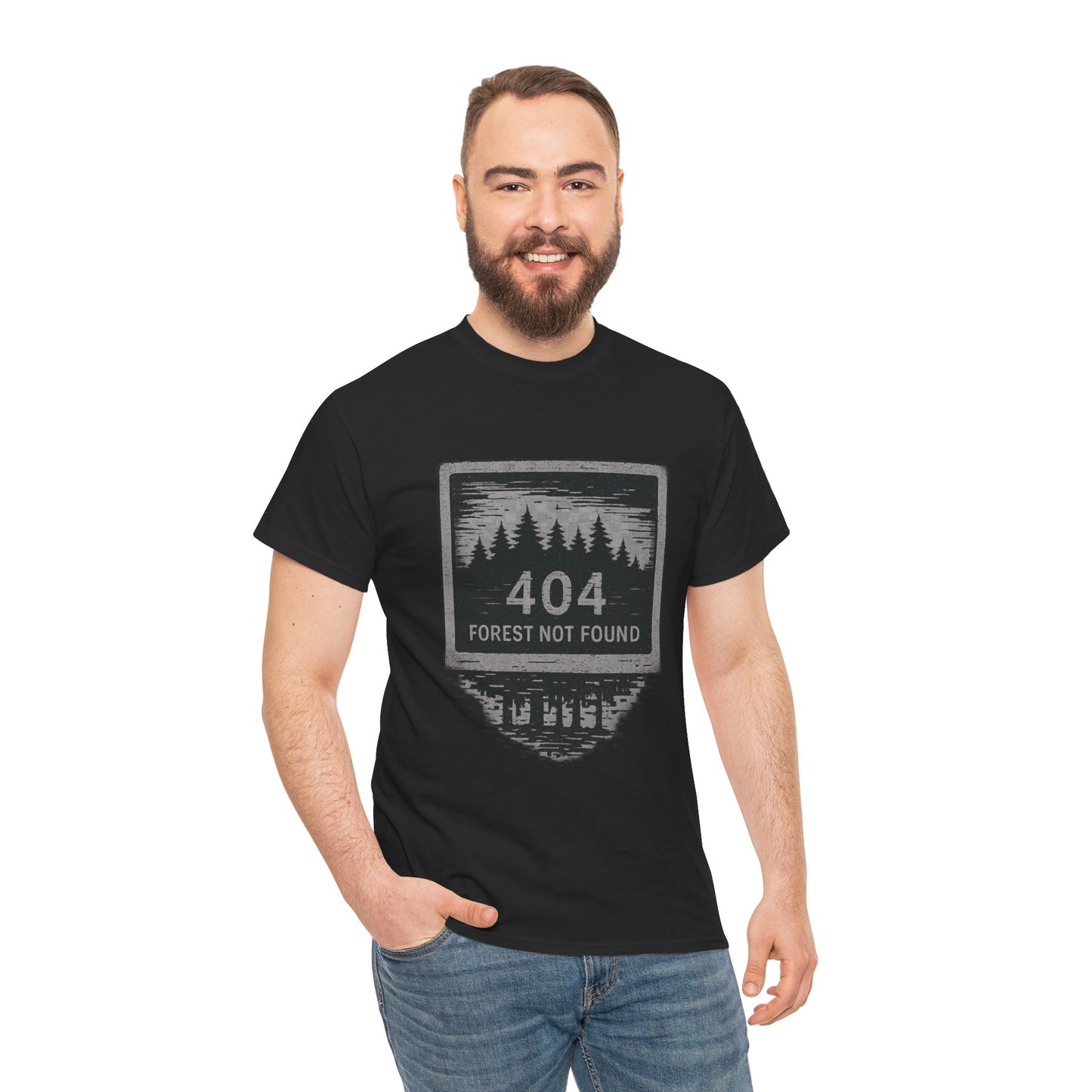 404: Forest Not Found T-Shirt – Eco-Glitch Graphic Tee | Twistbug