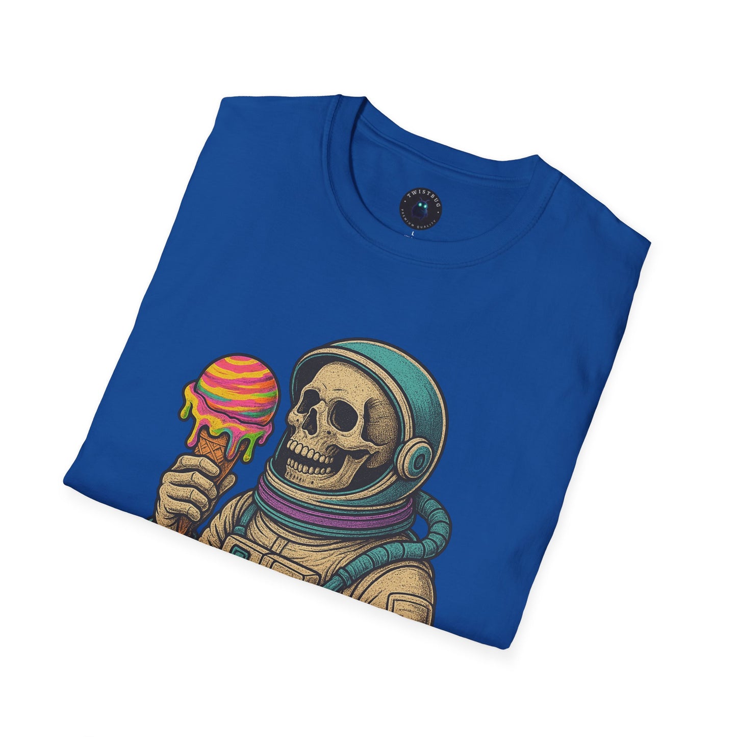 Astronaut Skull Ice Cream T-Shirt | Cosmic Humor Graphic Tee