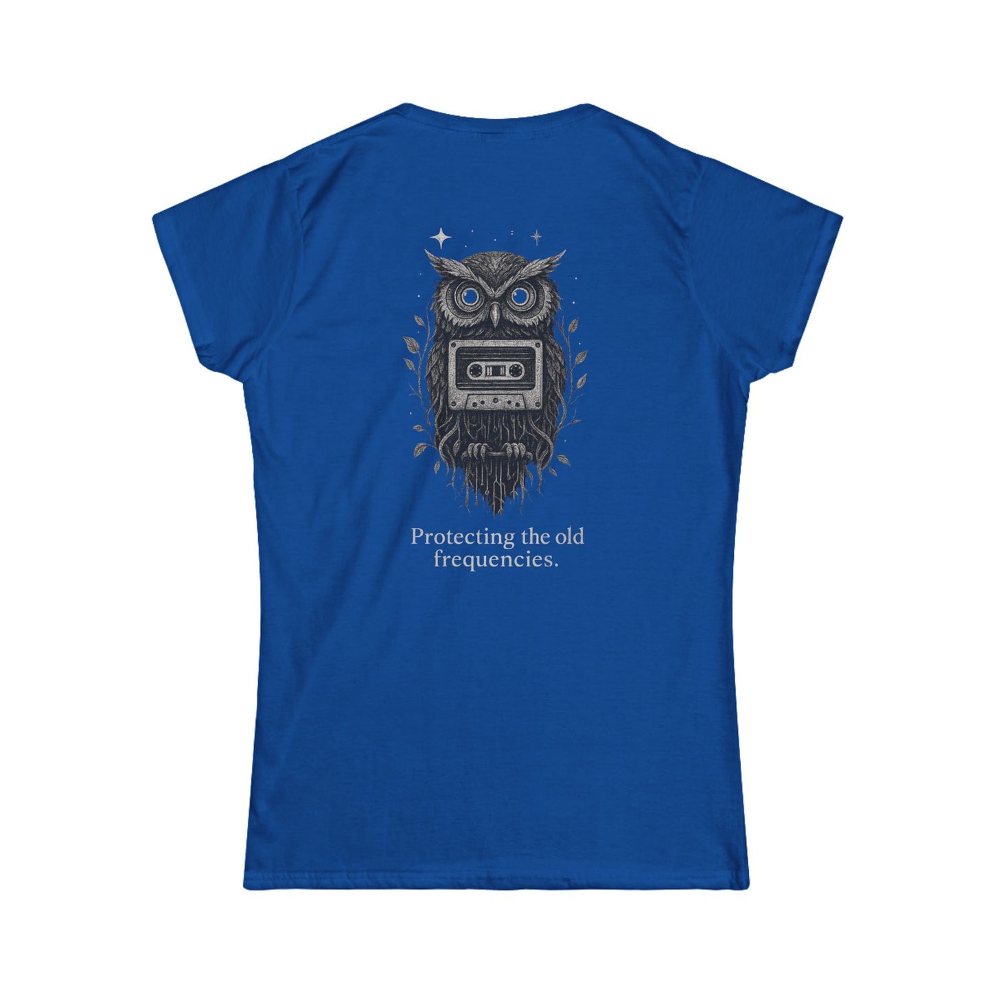 Guardian Frequencies Women’s T-Shirt – Retro Cassette Owl Design | Twistbug