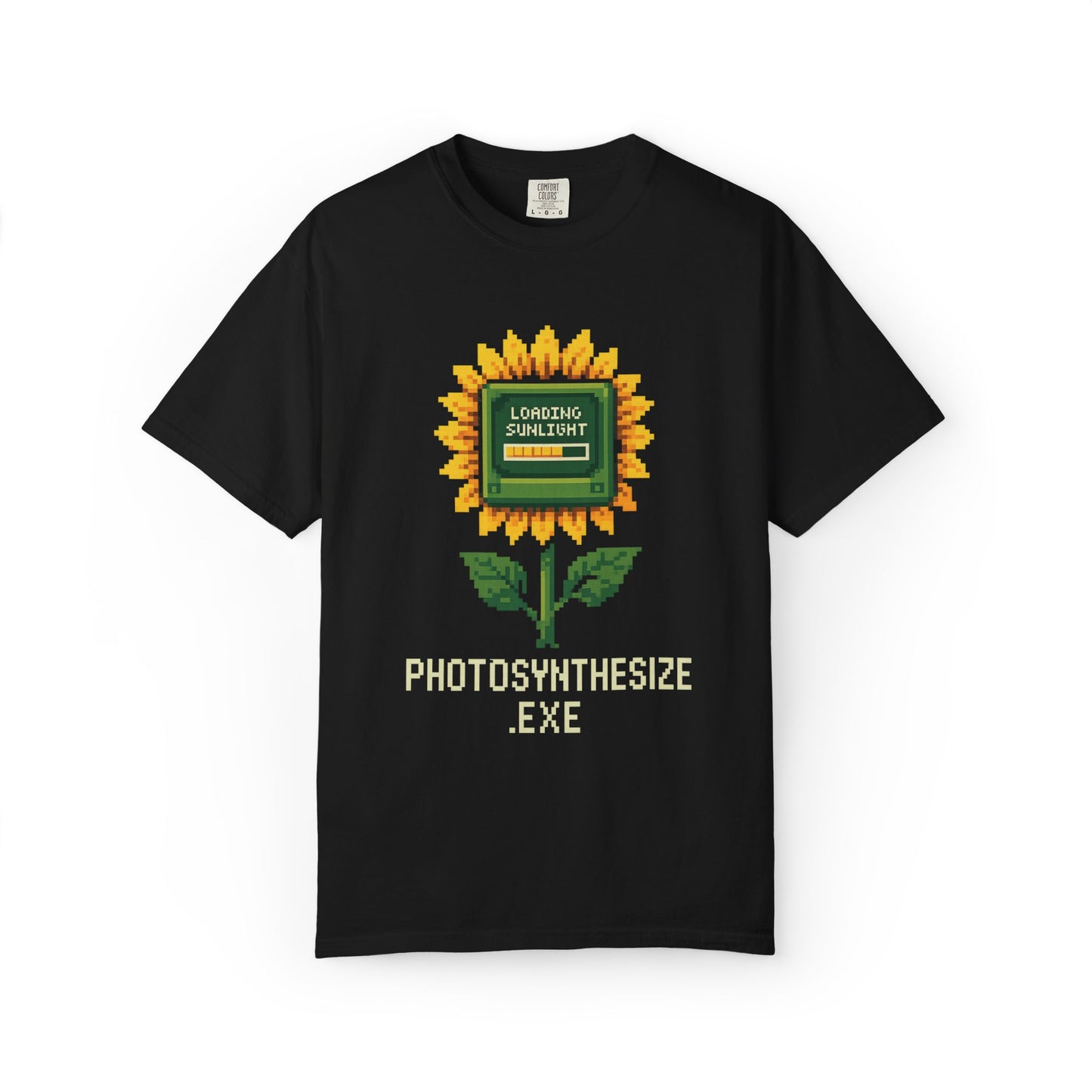 Photosynthesize.exe T-Shirt – Pixel Sunflower Nature Tech Tee | Twistbug