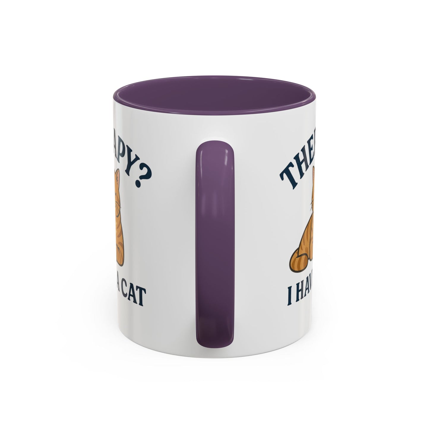 Therapy Cat Mug - Fun Accent Coffee Cup for Cat Lovers