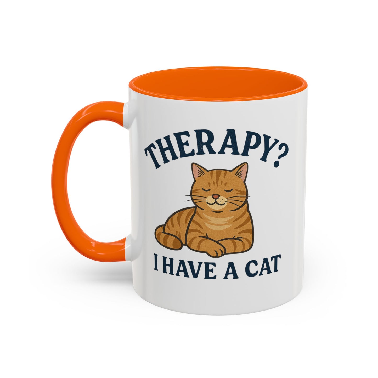 Therapy Cat Mug - Fun Accent Coffee Cup for Cat Lovers