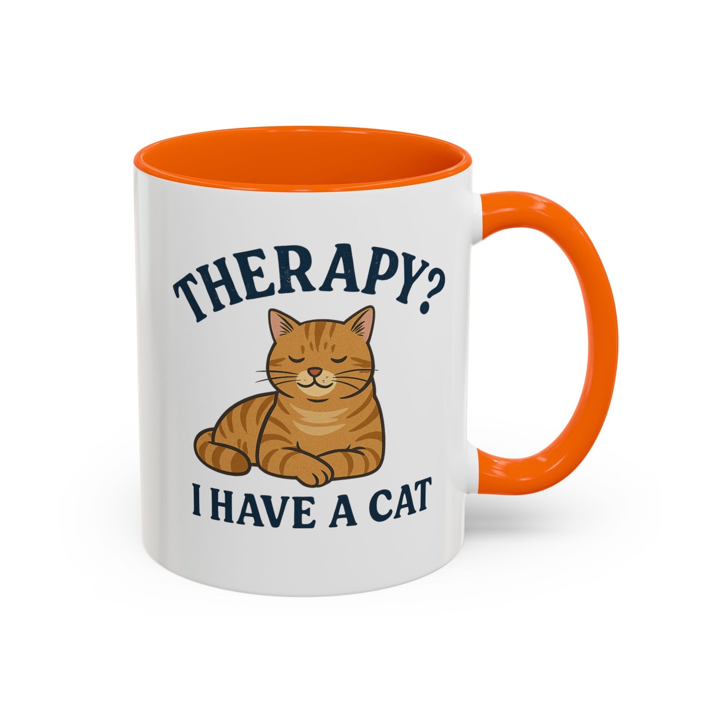 Therapy Cat Mug - Fun Accent Coffee Cup for Cat Lovers