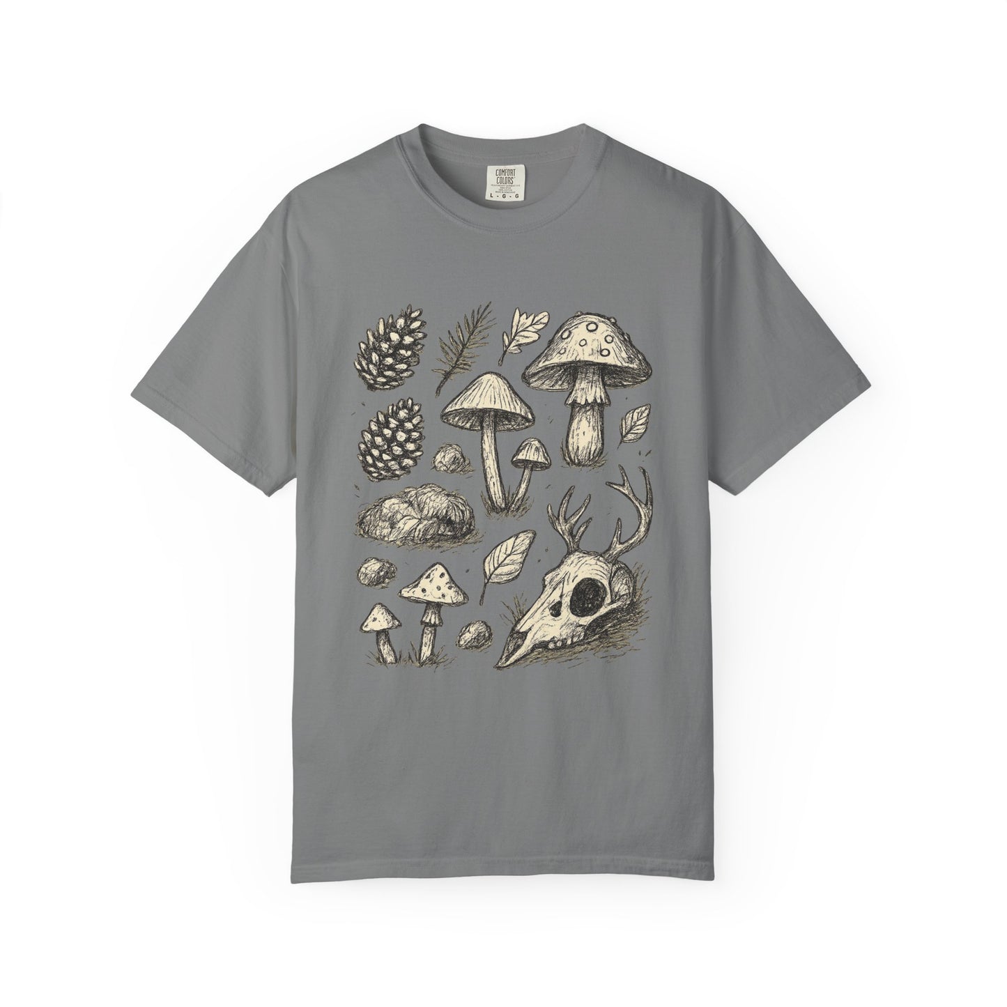 Forest Relic T-Shirt – Forager Skull & Mushroom Graphic Tee | Twistbug