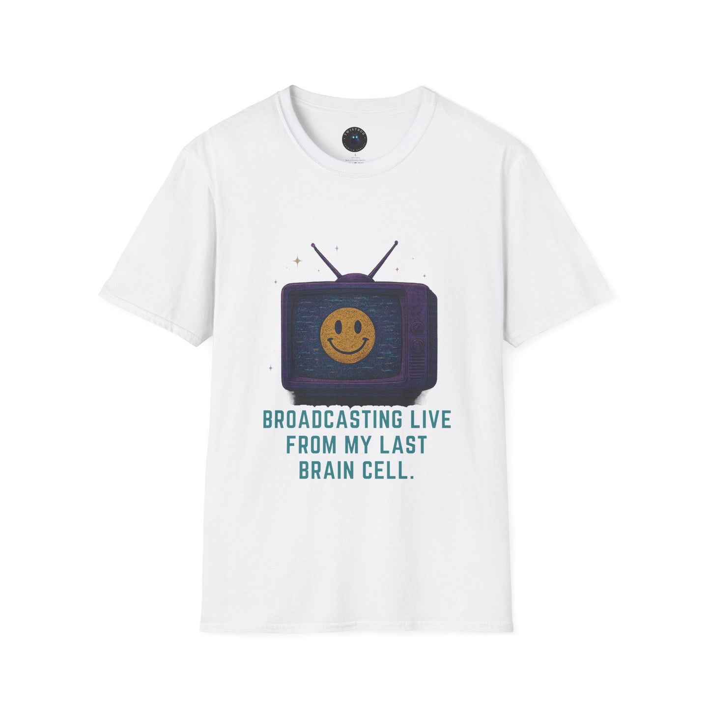 System Awake – Retro Glitch TV Tee | Broadcasting from My Last Brain Cell/Twistbug